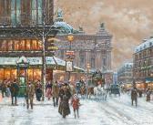 BOYER Jean Paris - The Opera House And Cafe De La Paix BOYER Jean Paris - The Opera House And Cafe De La Paix