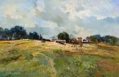 BOYLEY Errol Farmstead With Figures And Livestock BOYLEY Errol Farmstead With Figures And Livestock