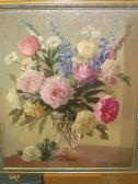 BRADLEY Thomas R. Summer Flowers In A Glass Vase BRADLEY Thomas R. Summer Flowers In A Glass Vase
