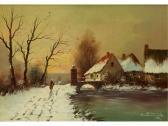 BRAEMS E Winterliche Flusslandschaft Mit Gebäuden BRAEMS E Winterliche Flusslandschaft Mit Gebäuden