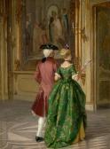 BRAMBILLA Ferdinando Elegantes Paar Im Palazzo Crotta BRAMBILLA Ferdinando Elegantes Paar Im Palazzo Crotta