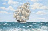 BRAMLEY R. The American Clipper Seawitch Riding The Ocean Swell BRAMLEY R. The American Clipper Seawitch Riding The Ocean Swell