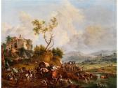 BRAND Johann Christian Südliche Landschaft Mit Ruinen Undzahlreicher Figurenstaffage BRAND Johann Christian Südliche Landschaft Mit Ruinen Undzahlreicher Figurenstaffage