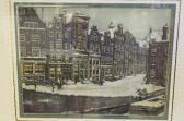 BRANDENBURG Cornelis Huizen Aan Winterse Gracht Te Amsterdam BRANDENBURG Cornelis Huizen Aan Winterse Gracht Te Amsterdam