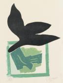 BRAQUE Georges Oiseau Noir Sur Fond Vert (v. 181) BRAQUE Georges Oiseau Noir Sur Fond Vert (v. 181)