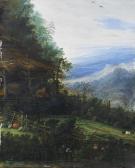 BREDAEL van Joseph A Mountainous Landscape With A Figure Reading Before A Cottage BREDAEL van Joseph A Mountainous Landscape With A Figure Reading Before A Cottage