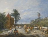 BREDAEL van Joseph Entrance To A Village, A Windmill In The Distance BREDAEL van Joseph Entrance To A Village, A Windmill In The Distance