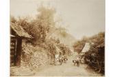 BREHME Hugo Ansicht Der Belebten Dorfstraße Von Uruapan/mexiko, BREHME Hugo Ansicht Der Belebten Dorfstraße Von Uruapan/mexiko,