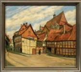 BRENDECKE Paula Sommerliche Ansicht Von Alt-braunschweig Mit Fachwerkhäusern BRENDECKE Paula Sommerliche Ansicht Von Alt-braunschweig Mit Fachwerkhäusern