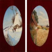 BRENDEKILDE Hans Andersen A Summer And Winter Landscape BRENDEKILDE Hans Andersen A Summer And Winter Landscape