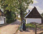 BRENDEKILDE Hans Andersen Dänische Dorfstraße Mit Bäuerin Und Milchmann BRENDEKILDE Hans Andersen Dänische Dorfstraße Mit Bäuerin Und Milchmann