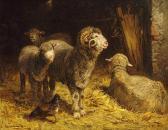 BRENDEL Albert Heinrich Vier Schafe Im Stall BRENDEL Albert Heinrich Vier Schafe Im Stall