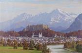 BRENDL Josef Panoramablick Auf Die Stadt Salzburg Mit Der Festung BRENDL Josef Panoramablick Auf Die Stadt Salzburg Mit Der Festung