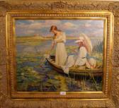 BRESHNI L. Two Girls Punting On A Lake BRESHNI L. Two Girls Punting On A Lake