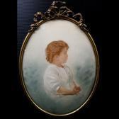 BRESLAU L.S. Profile Of A Young Seated Child BRESLAU L.S. Profile Of A Young Seated Child