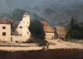 BRETON Emile Lavandières À La Rivière Auprès De La Ferme BRETON Emile Lavandières À La Rivière Auprès De La Ferme