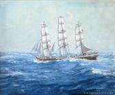 BRETT Oswald Longfield Ship, Pamir- Trailing The Log, With
Dolphins In Escort BRETT Oswald Longfield Ship, Pamir- Trailing The Log, With
Dolphins In Escort