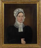 BREWSTER Jnr. John Portrait Of A Woman In A Black Gown BREWSTER Jnr. John Portrait Of A Woman In A Black Gown