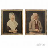 BREWSTER Jnr. John Portraits Of Deacon Benjamin Titcomb And His Wife Anne Pearson Titcomb BREWSTER Jnr. John Portraits Of Deacon Benjamin Titcomb And His Wife Anne Pearson Titcomb