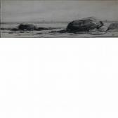 BRICHER Alfred Thompson Along The Shore Of Cohasset BRICHER Alfred Thompson Along The Shore Of Cohasset