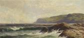 BRICHER Alfred Thompson On The Coast, Sailboats On The Horizon BRICHER Alfred Thompson On The Coast, Sailboats On The Horizon