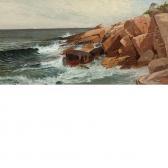 BRICHER Alfred Thompson Picnic On The Rocks, Narragansett BRICHER Alfred Thompson Picnic On The Rocks, Narragansett