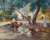 BRIDGMAN Frederick Arthur A View Of An Algerian Village BRIDGMAN Frederick Arthur A View Of An Algerian Village