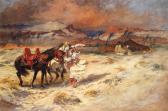 BRIDGMAN Frederick Arthur Cavaliers Dans La Tempête De Sable BRIDGMAN Frederick Arthur Cavaliers Dans La Tempête De Sable