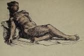 BRIEN Stanislaus Reclining Female Nude BRIEN Stanislaus Reclining Female Nude