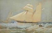 BRIERLY Oswald Walter The Topsail Schooner Wanderer, R.y.s., In A Fresh Breeze BRIERLY Oswald Walter The Topsail Schooner Wanderer, R.y.s., In A Fresh Breeze