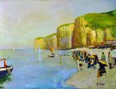 BRIGGS R. A Beach Scene With Figures BRIGGS R. A Beach Scene With Figures