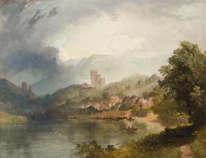 Henry Bright - Village Along The River
