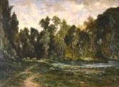 BRILLOUIN Louis Georges Wooded Landscape With Cows BRILLOUIN Louis Georges Wooded Landscape With Cows