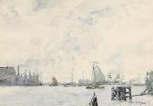 BRISCOE Arthur John Trevor Hafenansicht Mit Segelbooten BRISCOE Arthur John Trevor Hafenansicht Mit Segelbooten