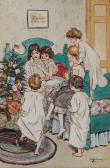 BROCK Henry Matthew A Young Woman In Bed Surrounded By Her Children With A Christmas Tree BROCK Henry Matthew A Young Woman In Bed Surrounded By Her Children With A Christmas Tree