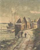BROCKBANK HARRISON "fishing Village On Deer Isle, Maine BROCKBANK HARRISON "fishing Village On Deer Isle, Maine