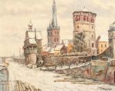 BROCKE Heinrich Ansicht Von Düsseldorf - Rheinufer Mit Schlossturm BROCKE Heinrich Ansicht Von Düsseldorf - Rheinufer Mit Schlossturm