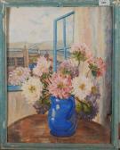 BROCKLEBANK WINIFRED Flowers By An Open Window BROCKLEBANK WINIFRED Flowers By An Open Window