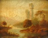 BRODERIN A River Landscapewith Castle Ruins BRODERIN A River Landscapewith Castle Ruins