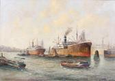 BROEKMAN A. Busy Shipping Scene BROEKMAN A. Busy Shipping Scene
