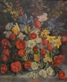 BROMLEY-DAVENPORT Isabella Still Life, Poppies, Tulips, Daffodils, Irises And Country Flowers BROMLEY-DAVENPORT Isabella Still Life, Poppies, Tulips, Daffodils, Irises And Country Flowers