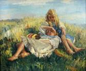 BROMLEY Fred Two Girls In A Cornfield BROMLEY Fred Two Girls In A Cornfield