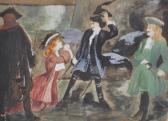 BROOKE HERBERT Theatrical Scene Depicting Ellen Terry And Henry Irving BROOKE HERBERT Theatrical Scene Depicting Ellen Terry And Henry Irving