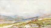 BROOKE Percy Cattle Drover In A Highland Landscape BROOKE Percy Cattle Drover In A Highland Landscape