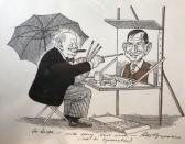 BROOKES Peter Sir Winston Churchill Painting Ralph Nodder BROOKES Peter Sir Winston Churchill Painting Ralph Nodder