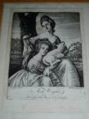 BROOKSHAW Richard A Portrait Of The Miss Wrights With A Lamb In A Garden Setting BROOKSHAW Richard A Portrait Of The Miss Wrights With A Lamb In A Garden Setting