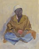 BROUTY Charles Jeune Arabe Accroupi Tenant Une Balle BROUTY Charles Jeune Arabe Accroupi Tenant Une Balle