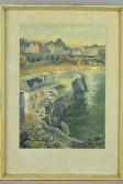 BROWN Dorothy Morse A Harbour Entrance With Houses To The Background BROWN Dorothy Morse A Harbour Entrance With Houses To The Background