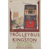 BROWN F. Gregory Vintage London Trolleybus Advertising Poster BROWN F. Gregory Vintage London Trolleybus Advertising Poster