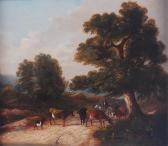 BROWN F.C. Figures And Livestock On A Country Path BROWN F.C. Figures And Livestock On A Country Path